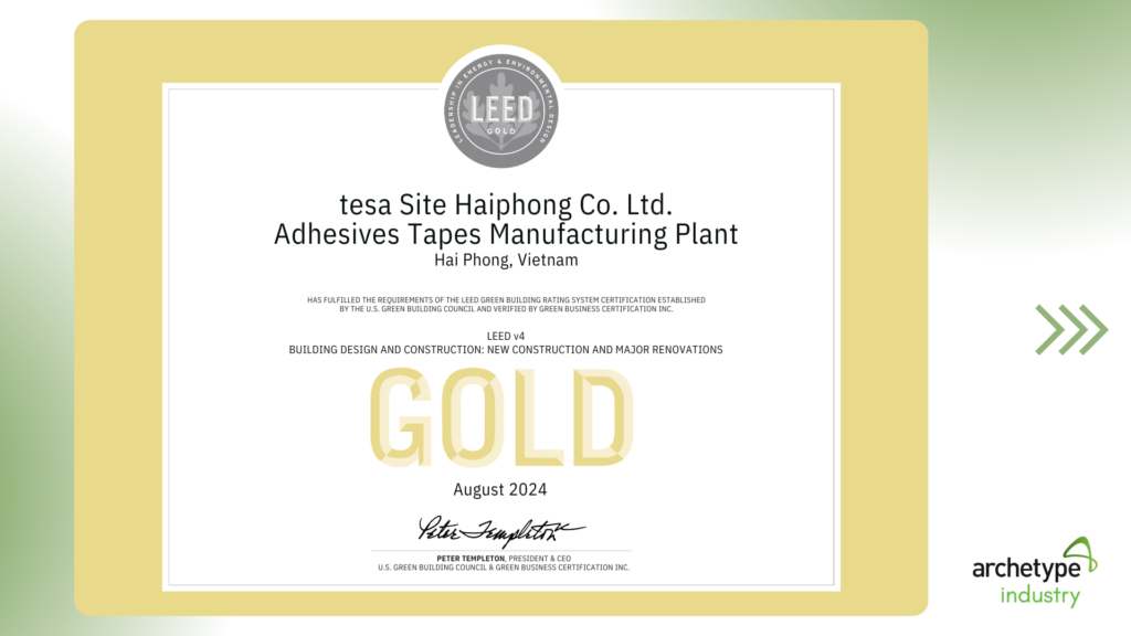 tesa Hai Phong, LEED Gold certification