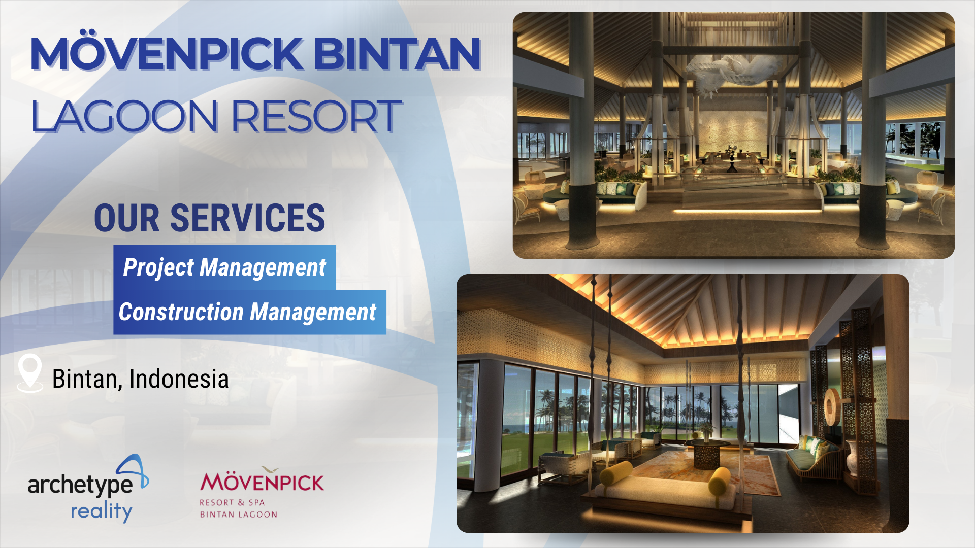 visual of Movenpick Bintan resort renovation project on going by archetype reality