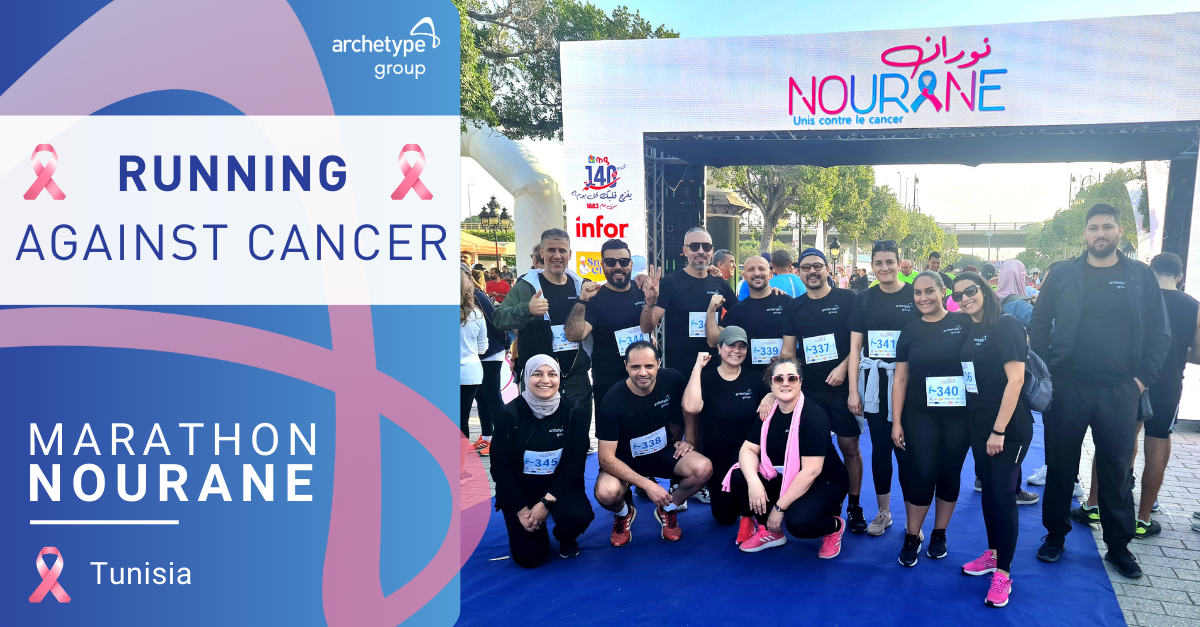 Staff in Archetype Tunisia join a running against breast cancer