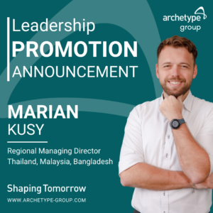 Marian Kusy has been promoted to Regional Managing Director for Thailand, Malaysia, and Bangladesh