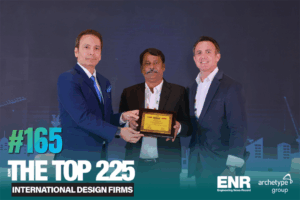 Siva at the Construction Festival to receive the ENR award