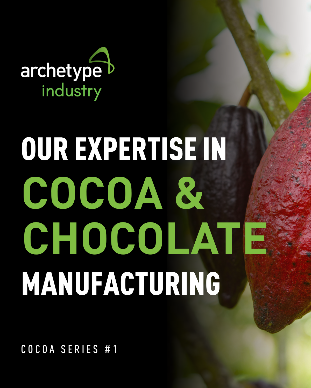 Cocoa and chocolate manufacturing facility engineered by archetype industry Cocoa and chocolate manufacturing facility engineered by archetype industry
